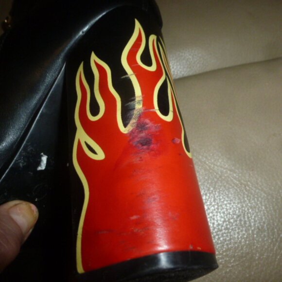 LAMODA Black Platform Ankle Boots – Flame Heel Design – EU 37 - Picture 7 of 16